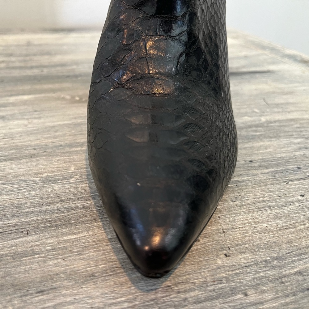Johnston and Murphy Black Ankle Booties.